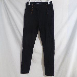 CELLO JEANS, black denim, 8 button down front flap, BNWOT